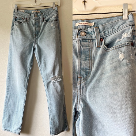 Levis wedge fit high rise light wash size 25 - Picture 2 of 10